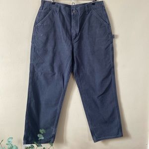 Men's Carhartt Work Denim Dungaree Utility Jeans Work Pants Loose Fit 38 x 32